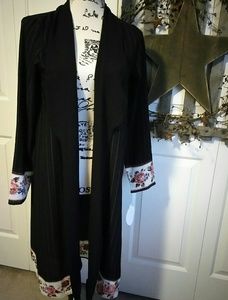 Nwt floral pinstripe kimono cardigan long sleeve